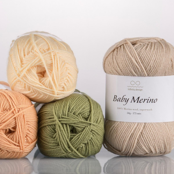 Пряжа INFINITY BABY MERINO (100% меринос) - 2537 DARK CURRY (карри)