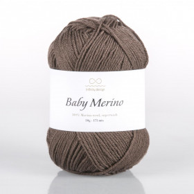 Пряжа INFINITY BABY MERINO (100% меринос) - 3081 BROWN (коричневый)