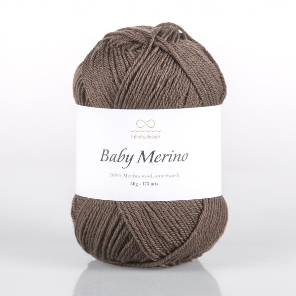 Пряжа INFINITY BABY MERINO (100% меринос) - 3081 BROWN (коричневый)
