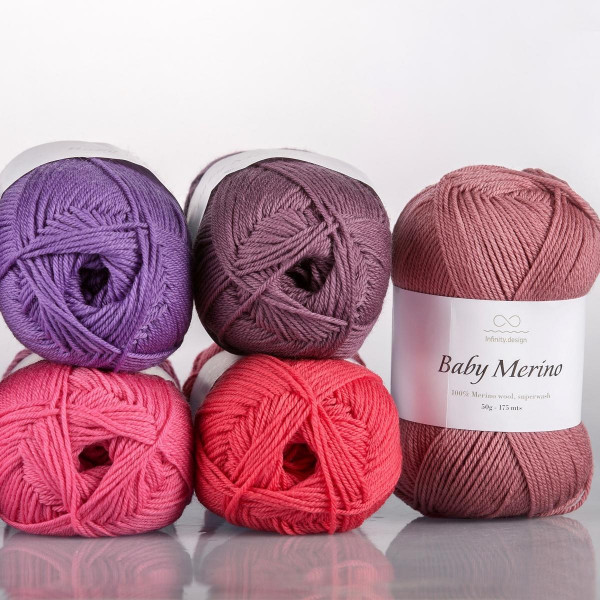 Пряжа INFINITY BABY MERINO (100% меринос) - 3161 MEDIUM BROWN (коричнево-серый)