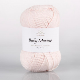 Пряжа INFINITY BABY MERINO (100% меринос) - 4001 POWDER PINK (пудровый розовый)