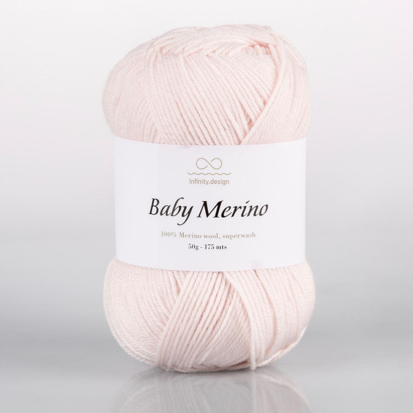 Пряжа INFINITY BABY MERINO (100% меринос) - 4001 POWDER PINK (пудровый розовый)