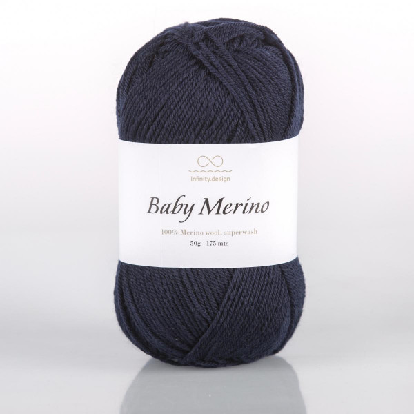 Пряжа INFINITY BABY MERINO (100% меринос) - 5581 NAVY BLUE (темно-синий)