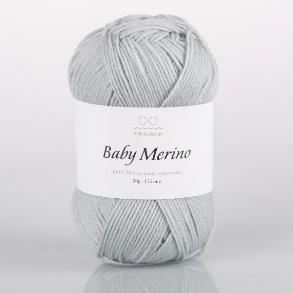 Пряжа INFINITY BABY MERINO (100% меринос) - 6521 LIGHT PETROL (серо-голубой светлый)