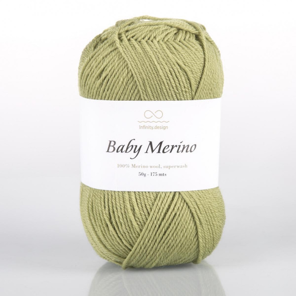 Пряжа INFINITY BABY MERINO (100% меринос) - 9336 OLIVE GREEN (оливковый)