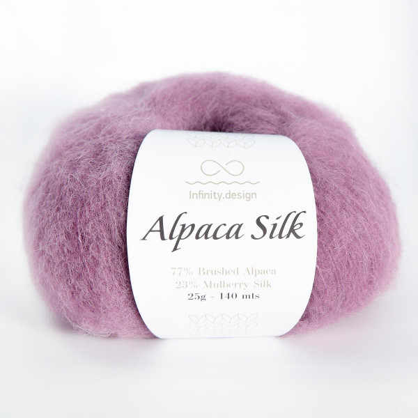 Пряжа INFINITY ALPACA SILK 77% альпака, 23% шелк - 4622 LIGHT HEATHER (приглушенный сиреневый)