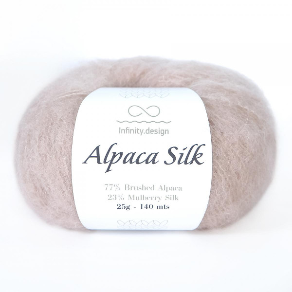 Пряжа INFINITY ALPACA SILK 77% альпака, 23% шелк - 2650 BEIGE (бежевый)