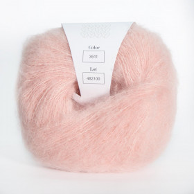 Пряжа INFINITY ALPACA SILK 77% альпака, 23% шелк - 3511  POWDER PINK (пудровый розовый)