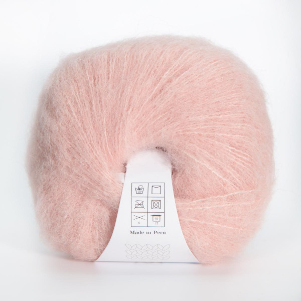 Пряжа INFINITY ALPACA SILK 77% альпака, 23% шелк - 3511  POWDER PINK (пудровый розовый)