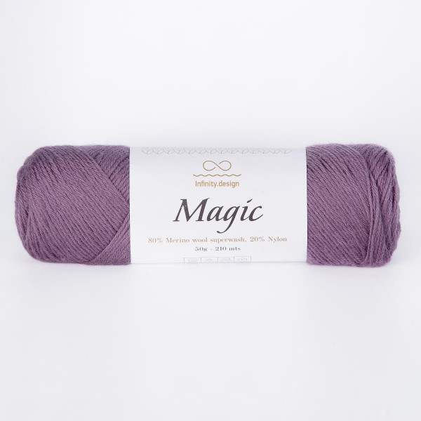 Носочная пряжа INFINITY MAGIC (80% меринос, 20% нейлон) - 5042 DUSTY PURPLE (приглушенный сиреневый)