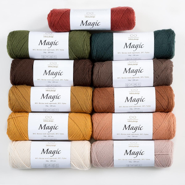 Носочная пряжа INFINITY MAGIC (80% меринос, 20% нейлон) - 4622 LIGHT HEATHER (светлый вереск)