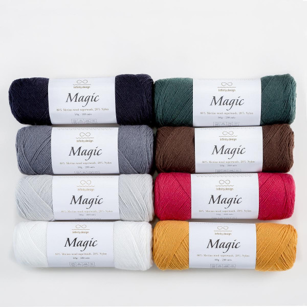 Носочная пряжа INFINITY MAGIC (80% меринос, 20% нейлон) - 4344 DARK POWDER PINK (темно-розовый)