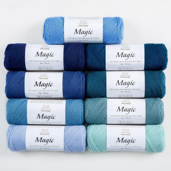 Носочная пряжа INFINITY MAGIC (80% меринос, 20% нейлон) - 8232 OAK GREEN (серо-зеленый)
