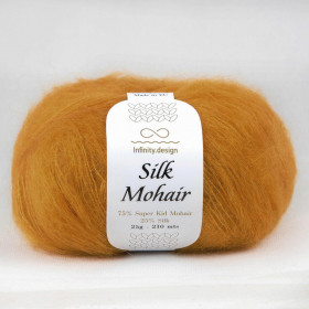 Пряжа INFINITY SILK MOHAIR (75% супер кид мохер, 25% шелк) - 2335 (оранжевый)