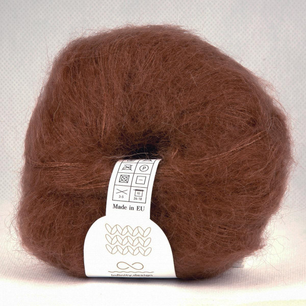 Пряжа INFINITY SILK MOHAIR (75% супер кид мохер, 25% шелк) - 3161 (коричневый)