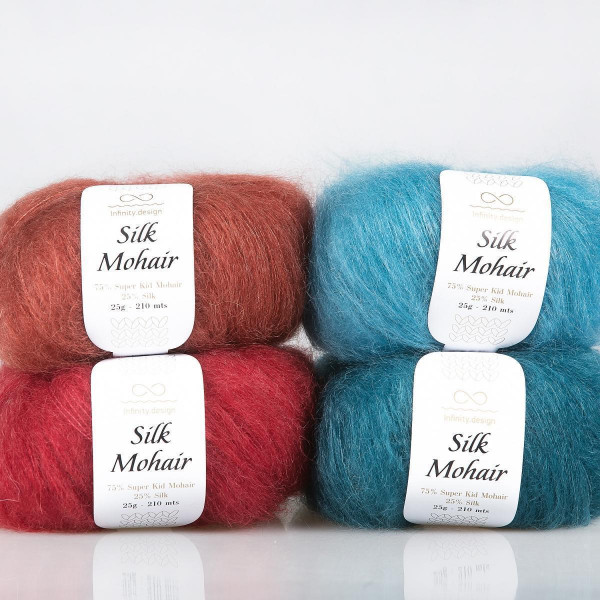 Пряжа INFINITY SILK MOHAIR (75% супер кид мохер, 25% шелк) - 3161 (коричневый)