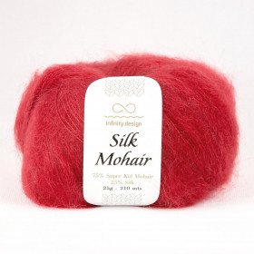 Пряжа INFINITY SILK MOHAIR (75% супер кид мохер, 25% шелк) - 4554 (красный)