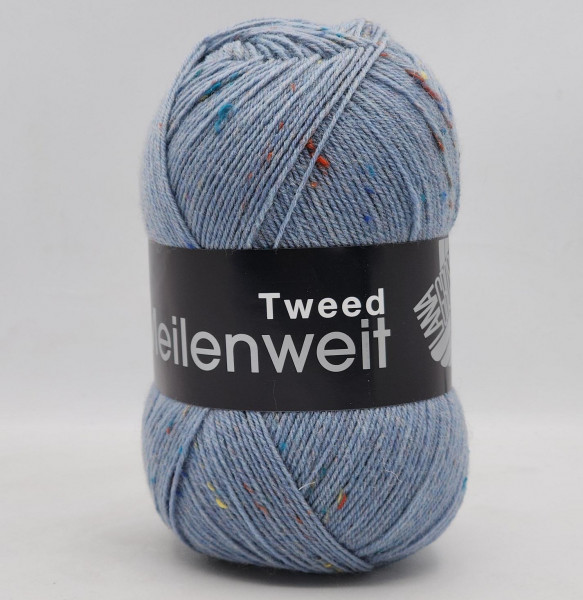 Носочная пряжа MEILENWEIT 100 TWEED (80% шерсть, 20% полиамид) - 171 голубой