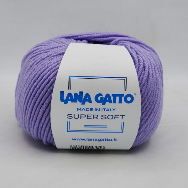 Пряжа Lana gatto SUPER SOFT 100% меринос экстрафайн - 10180 сиреневый