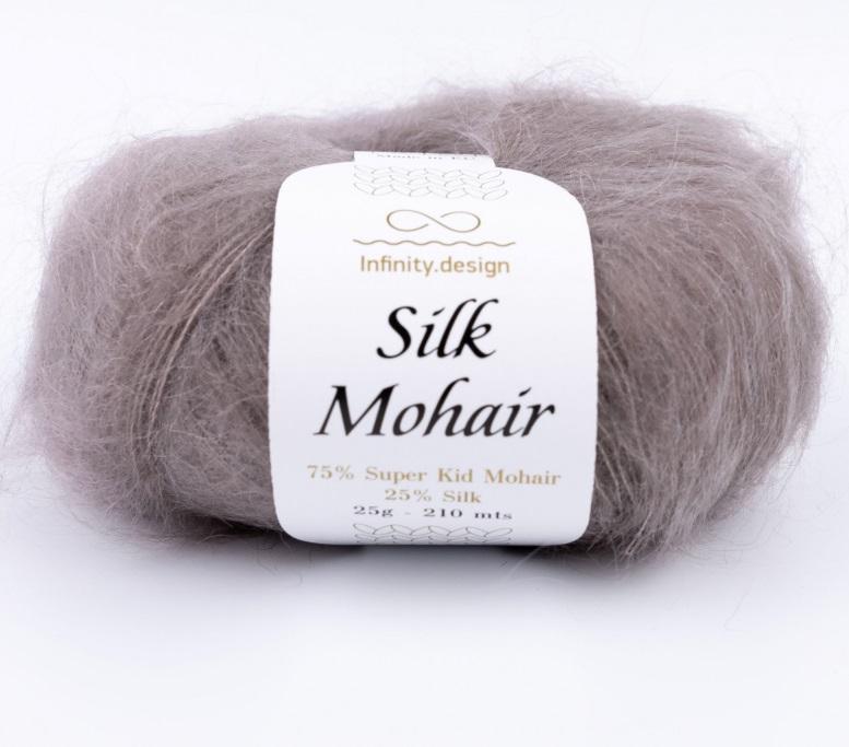 Пряжа INFINITY SILK MOHAIR (75% супер кид мохер, 25% шелк) - (3025 бежево-серый жемчужный)