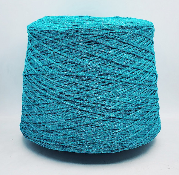 Пряжа FILAMORE COTONE LUREX 160 (80% хлопок. 20% люрекс) - 4277 морская волна