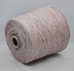 Пряжа G&G FILATI DIVINO 3/14 (70% кашемир, 30% шелк + пайетки) - бледно-розовый меланж