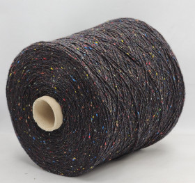 Пряжа G&G FILATI TWEEDWOOL 400 (70% меринос, 30% шелк) -  12 черный