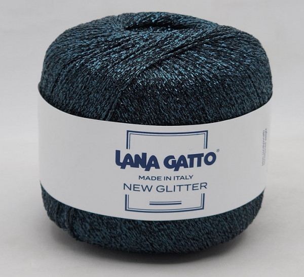 Пряжа Lana Gatto NEW GLITTER (51% полиэстер, 49% полиамид ) - 9118 изумрудно-зеленый