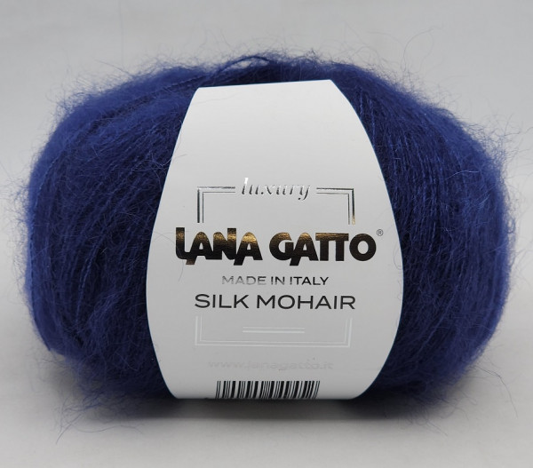 Пряжа Lana gatto SILK MOHAIR ( 75% мохер, 25% шелк) - 6035 тено-синий