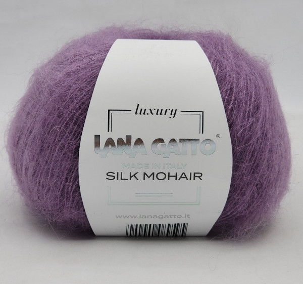 Пряжа Lana gatto SILK MOHAIR ( 75% мохер, 25% шелк) - 30140 лиловый