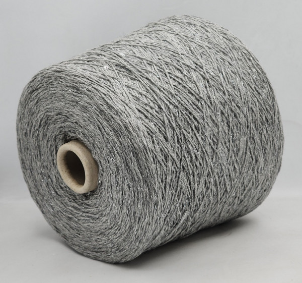 Пряжа G&G Filati SILVER (28 серый + люрекс с пайетками)