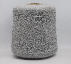 Пряжа INCA TOPS SURI 2/16 (100% альпака сури) - 5571 светло-серый меланж
