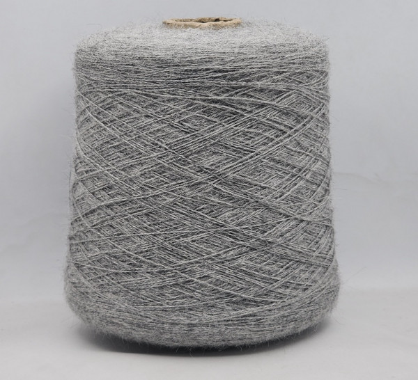 Пряжа INCA TOPS SURI 2/16 (100% альпака сури) - 5571 светло-серый меланж