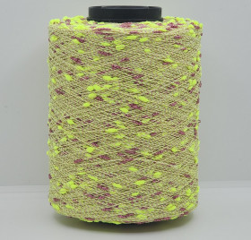 Пряжа The Italian Art of Yarn art. PENELOPE (50% шерсть, 25% хлопок, 25% люрекс) 01- желтый неон