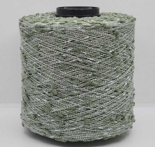 Пряжа The Italian Art of Yarn art. PENELOPE (50% шерсть, 25% хлопок, 25% люрекс) 18 - серебристо-зеленый