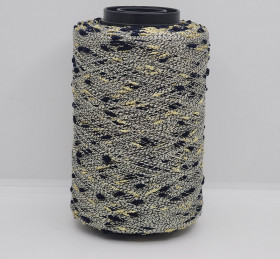 Пряжа The Italian Art of Yarn art. PENELOPE (50% шерсть, 25% хлопок, 25% люрекс) 49 - черно-золотистый