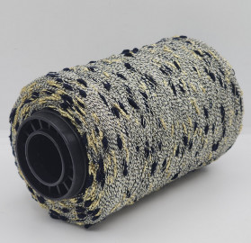 Пряжа The Italian Art of Yarn art. PENELOPE (50% шерсть, 25% хлопок, 25% люрекс) 49 - черно-золотистый