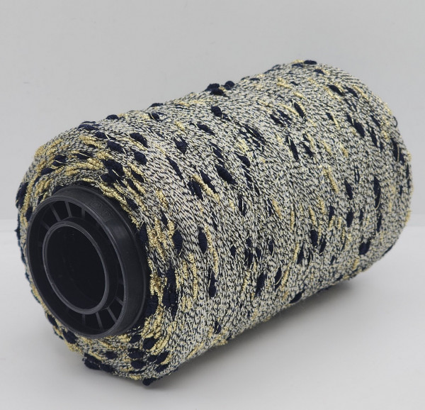 Пряжа The Italian Art of Yarn art. PENELOPE (50% шерсть, 25% хлопок, 25% люрекс) 49 - черно-золотистый