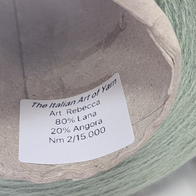 Пряжа The Italian Art of Yarn артикул Rebecca 2/15 (80% овечья шерсть, 20% ангора) - светло-зеленый