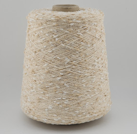 Пряжа FASHION MILL art. COCOON (70% хлопок, 30% п/а) - 65581 бело-бежевый