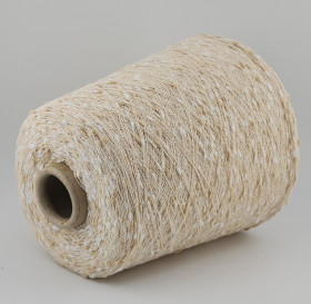 Пряжа FASHION MILL art. COCOON (70% хлопок, 30% п/а) - 65581 бело-бежевый