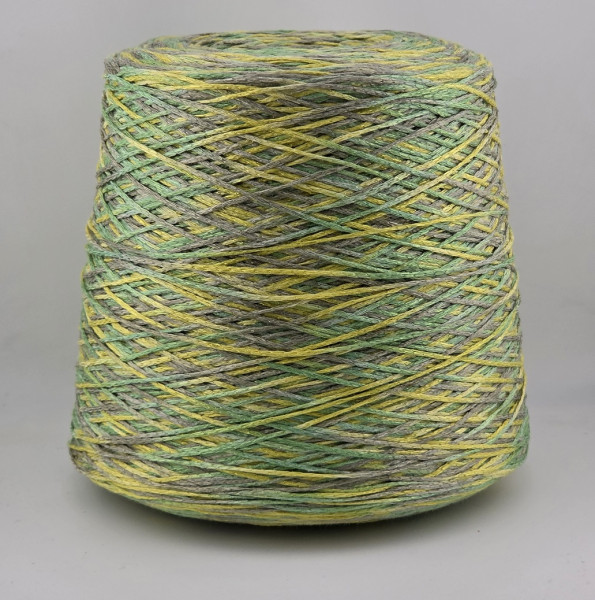 Пряжа The Italian Art of Yarn art.MULTICOLOR LIME 200 (50% хлопок. 50% вискоза) - желто-зеленый