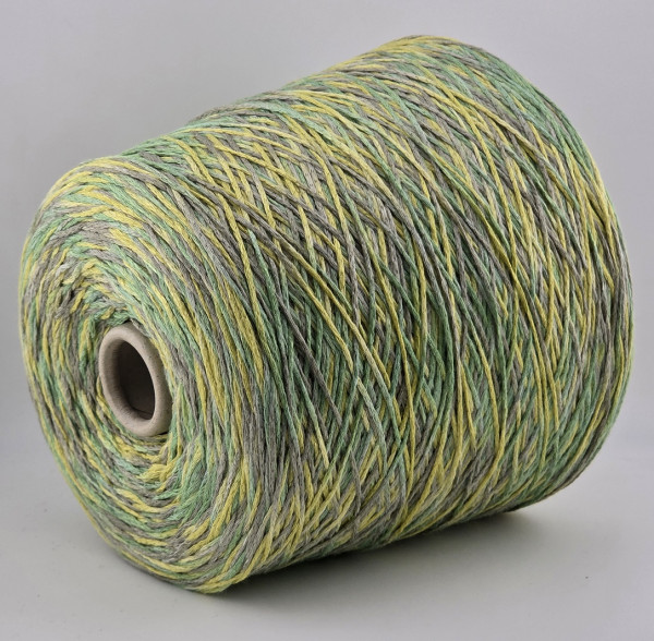 Пряжа The Italian Art of Yarn art.MULTICOLOR LIME 200 (50% хлопок. 50% вискоза) - желто-зеленый