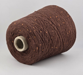 Пряжа G&G Filati LINO 360 (100% лен + пайетки) - 01 терракотовый