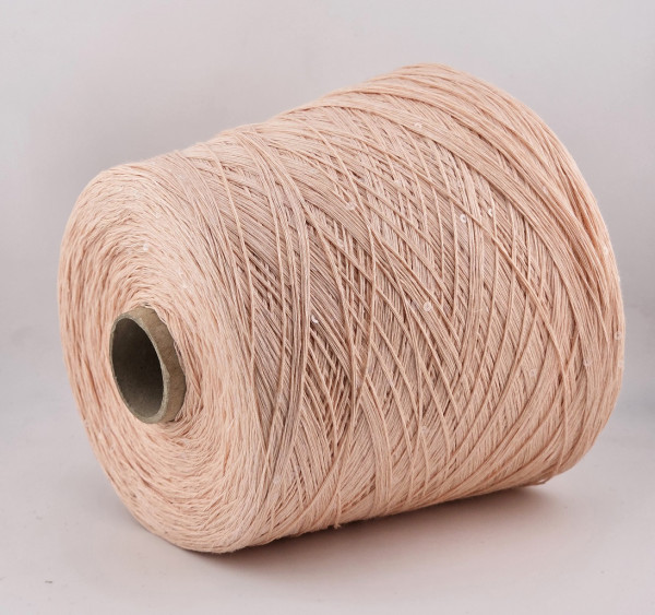 Пряжа G&G Filati LINO 420 (100% лен + пайетки) - 10 персиковый