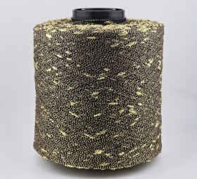  Пряжа Luxury Selection by Ri.Go art. Cristallo  (75% хлопок, 15% п/а, 10% акрил) - 24822 золотисто-коричневый