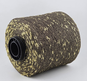 Пряжа Luxury Selection by Ri.Go art. Cristallo  (75% хлопок, 15% п/а, 10% акрил) - 24822 золотисто-коричневый