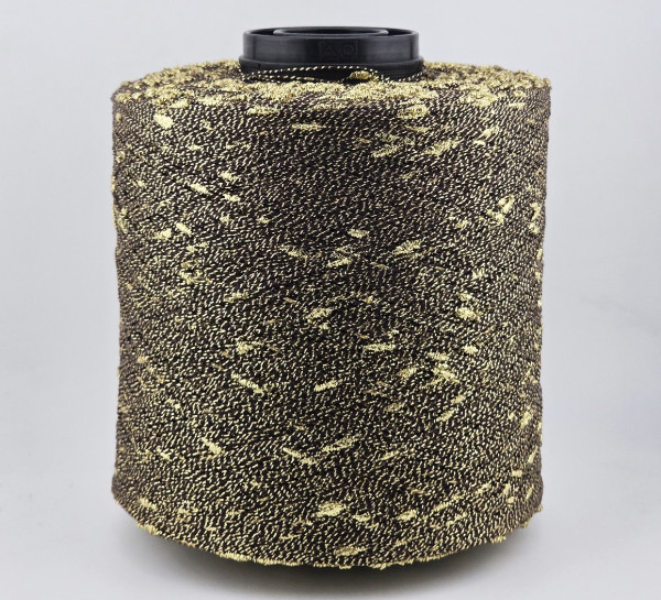 Пряжа Luxury Selection by Ri.Go art. Cristallo  (75% хлопок, 15% п/а, 10% акрил) - 24822 золотисто-коричневый