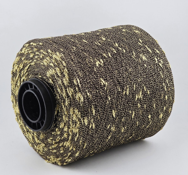 Пряжа Luxury Selection by Ri.Go art. Cristallo  (75% хлопок, 15% п/а, 10% акрил) - 24822 золотисто-коричневый